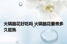火锅脑花好吃吗 火锅脑花要煮多久能熟
