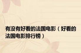 有没有好看的法国电影（好看的法国电影排行榜）