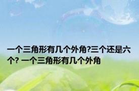 一个三角形有几个外角?三个还是六个? 一个三角形有几个外角