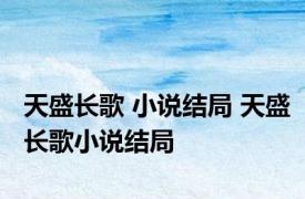 天盛长歌 小说结局 天盛长歌小说结局