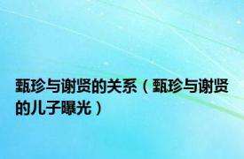 甄珍与谢贤的关系（甄珍与谢贤的儿子曝光）