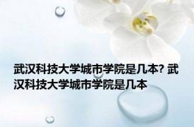 武汉科技大学城市学院是几本? 武汉科技大学城市学院是几本