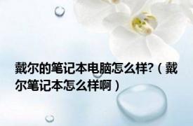 戴尔的笔记本电脑怎么样?（戴尔笔记本怎么样啊）