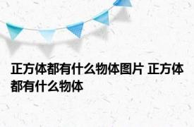 正方体都有什么物体图片 正方体都有什么物体