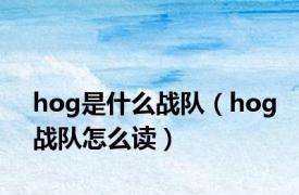 hog是什么战队（hog战队怎么读）