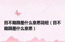目不窥园是什么意思简短（目不窥园是什么意思）