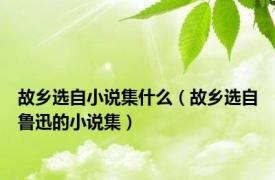 故乡选自小说集什么（故乡选自鲁迅的小说集）