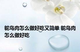 鸵鸟肉怎么做好吃又简单 鸵鸟肉怎么做好吃 