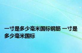 一寸是多少毫米国标钢筋 一寸是多少毫米国标