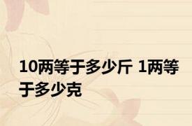 10两等于多少斤 1两等于多少克