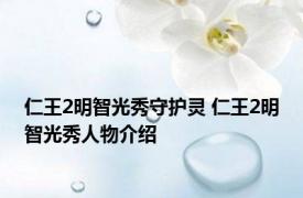 仁王2明智光秀守护灵 仁王2明智光秀人物介绍