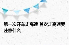 第一次开车走高速 首次走高速要注意什么