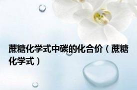 蔗糖化学式中碳的化合价（蔗糖化学式）