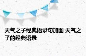 天气之子经典语录句加图 天气之子的经典语录