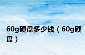60g硬盘多少钱（60g硬盘）
