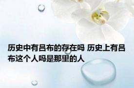 历史中有吕布的存在吗 历史上有吕布这个人吗是那里的人