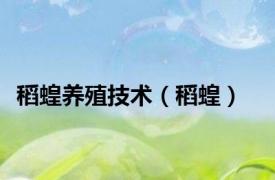 稻蝗养殖技术（稻蝗）