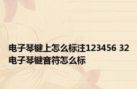 电子琴键上怎么标注123456 32电子琴键音符怎么标