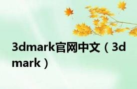 3dmark官网中文（3d mark）