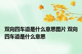 双向四车道是什么意思图片 双向四车道是什么意思