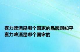 喜力啤酒是哪个国家的品牌啊知乎 喜力啤酒是哪个国家的
