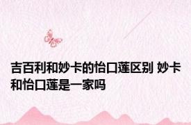 吉百利和妙卡的怡口莲区别 妙卡和怡口莲是一家吗