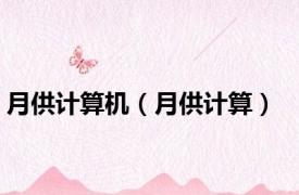 月供计算机（月供计算）
