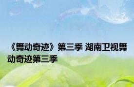 《舞动奇迹》第三季 湖南卫视舞动奇迹第三季 