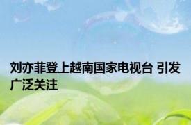 刘亦菲登上越南国家电视台 引发广泛关注
