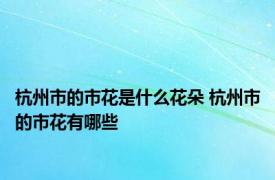 杭州市的市花是什么花朵 杭州市的市花有哪些