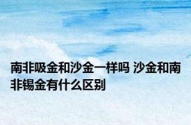 南非吸金和沙金一样吗 沙金和南非锡金有什么区别