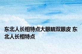 东北人长相特点大眼睛双眼皮 东北人长相特点