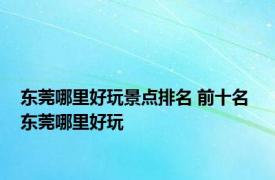 东莞哪里好玩景点排名 前十名 东莞哪里好玩