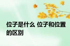位子是什么 位子和位置的区别