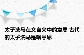 太子洗马在文言文中的意思 古代的太子洗马是啥意思