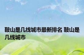 鞍山是几线城市最新排名 鞍山是几线城市 