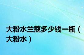 大粉水兰蔻多少钱一瓶（大粉水）