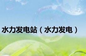 水力发电站（水力发电）