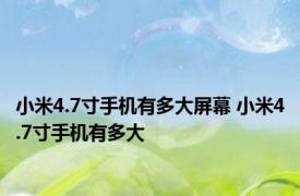小米4.7寸手机有多大屏幕 小米4.7寸手机有多大