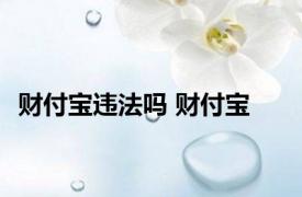 财付宝违法吗 财付宝 