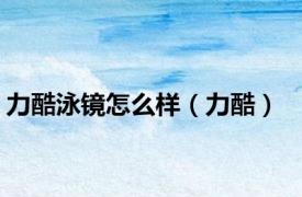力酷泳镜怎么样（力酷）
