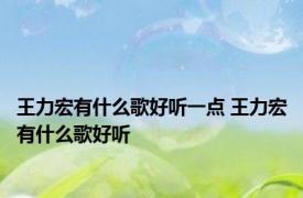 王力宏有什么歌好听一点 王力宏有什么歌好听 