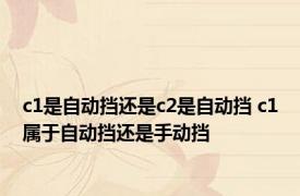 c1是自动挡还是c2是自动挡 c1属于自动挡还是手动挡