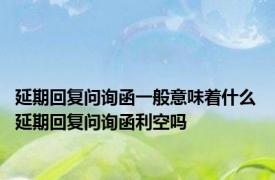 延期回复问询函一般意味着什么 延期回复问询函利空吗