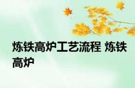 炼铁高炉工艺流程 炼铁高炉 