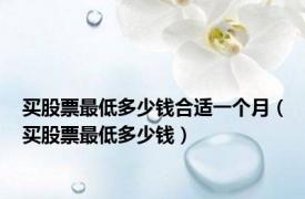 买股票最低多少钱合适一个月（买股票最低多少钱）