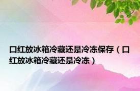 口红放冰箱冷藏还是冷冻保存（口红放冰箱冷藏还是冷冻）