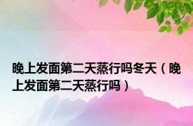 晚上发面第二天蒸行吗冬天（晚上发面第二天蒸行吗）