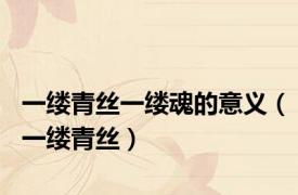 一缕青丝一缕魂的意义（一缕青丝）