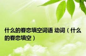 什么的眷恋填空词语 动词（什么的眷恋填空）